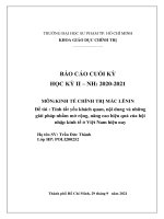 Tính tất yếu khách quan, nội dung và những giải pháp nhằm mở rộng, nâng cao hiệu quả của hội nhập kinh tế ở việt nam hiện nay 