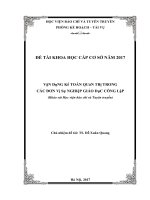 Vận dụng kế toán quản trị trong các đơn vị sự nghiệp giáo dục công lập 