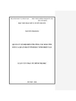 Quản lý xã hội đối với công tác bảo tồn dân ca quan họ ở tỉnh bắc ninh hiện nay 