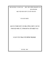 Quản lý đội ngũ cán bộ, công chức cấp xã ở huyện phù cừ, tỉnh hưng yên hiện nay 