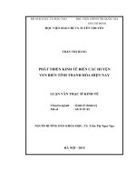 Phát triển kinh tế biển và các huyện ven biển tỉnh thanh hóa hiện nay 