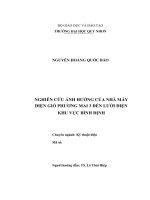 Nghiên cứu ảnh hưởng của nhà máy điện gió phương mai 3 đến lưới điện khu vực bình định 