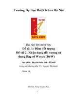Bài tập lớn môn học đề tài 1 đếm đối tượng đề tài 2 nhận dạng đối tượng sử dụng bag of words (bow)