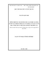 Thông điệp đấu tranh, phản bác luận điệu sai trái, xuyên tạc trong lĩnh vực lý luận, tư tưởng và văn học, nghệ thuật trên báo phú thọ hiện nay 