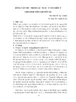 Dùng văn thơ trong giảng dạy văn miêu tả cho sinh viên chuyên ngữ