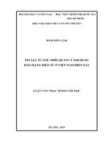 Tin giả từ góc nhìn quản lý nội dung trên báo mạng điện tử ở việt nam hiện nay 