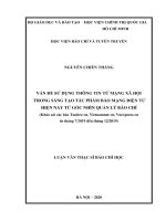 Vấn đề sử dụng thông tin từ mạng xã hội trong sáng tạo tác phẩm báo mạng điện tử hiện nay   từ góc nhìn quản lý báo chí (khảo sát các báo tuoitre vn, vietnamnet vn, vnexpress net từ tháng 72019 đến tháng 122019) 