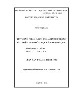 Tư tưởng nhân cách của arixtốt trong tác phẩm đạo đức học của nicomaque 