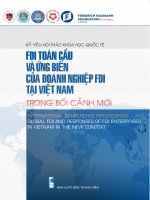 Kỷ yếu Hội thảo Khoa học quốc tế: FDI toàn cầu và ứng biến của doanh nghiệp FDI tại Việt Nam trong bối cảnh mới