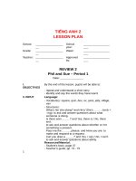 Giáo án Tiếng Anh lớp 2: Bài Review 2