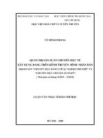 Quản trị sản xuất chuyên mục về xây dựng đảng trên kênh truyền hình nhân dân (khảo sát chuyên mục “đảng với sự nghiệp đổi mới” và chuyên mục “chuyện ở cơ sở”  từ tháng 92019 đến tháng 32020)” 