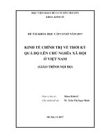 Kinh tế chính trị về thời kỳ quá độ lên chủ nghĩa xã hội ở việt nam 