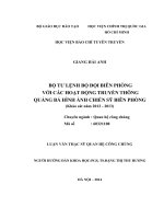 Bộ tư lệnh bộ đội biên phòng với các hoạt động truyền thông quảng bá hình ảnh chiến sỹ biên phòng 