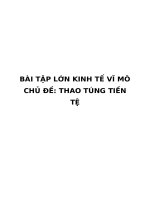 Bài tập lớn môn Kinh tế vĩ mô
