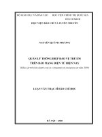 Quản lý thông điệp bảo vệ trẻ em trên báo mạng điện tử hiện nay 