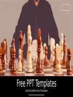 Chess game businessman powerpoint templates