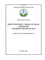 Phân tích thực trạng sử dụng linezolid tại bệnh viện bạch mai 