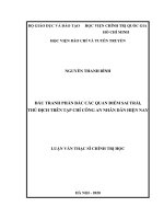 Đấu tranh phản bác các quan điểm sai trái, thù địch trên tạp chí công an nhân dân hiện nay 