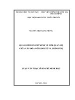 Quan điểm hồ chí minh về mối quan hệ giữa văn hóa với kinh tế và chính trị 