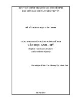 Tiếng anh chuyên ngành ngôn ngữ anh   văn học anh   mỹ 