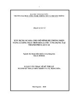 Xây dựng scada cho mô hình hệ thống điện năng lượng mặt trời hòa lưới   ứng dụng tại thành phố lào cai 