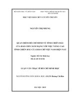 Quan điểm hồ chí minh về tính chiến đấu của báo chí cách mạng với việc nâng cao tính chiến đấu của báo chí việt nam hiện nay 