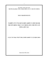 Nghiên cứu ứng dụng điều khiển vị trí cho hệ truyền động trục cán trong dây chuyền cán nóng liên tục 