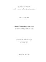 Nghiên cứu điều khiển công suất hệ thống điện mặt trời nối lưới 