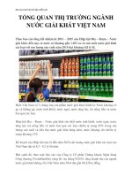 Tổng quan thị trường ngành nước giải khát việt nam 