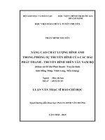 Nâng cao chất lượng hình ảnh trong phóng sự truyền hình của các đài phát thanh   truyền hình miền tây nam bộ (khảo sát 03 đài phát thanh   truyền hình tỉnh đồng tháp, vĩnh long, tiền giang) 