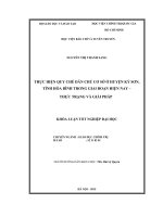 Thực hiện quy chế dân chủ cơ sở ở huyện kỳ sơn, tỉnh hòa bình trong giai đoạn hiện nay   thực trạng và giải pháp 