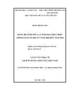 Đảng bộ tỉnh sơn la lãnh đạo thực hiện chính sách xã hội từ năm 2000 đến năm 2010 