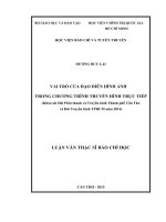 Vai trò của đạo diễn hình ảnh trong chương trình truyền hình trực tiếp (khảo sát đài phát thanh và truyền hình thành phố cần thơvà đài truyền hình tphcm năm 2014) 