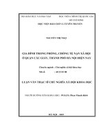 Gia đình trong phòng, chống tệ nạn xã hội ở quận cầu giấy, thành phố hà nội hiện nay 