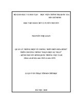 Quản lý thông điệp về chống “diễn biến hòa bình” trên chương trình “nhận diện sự thật” – kênh truyền hình quốc phòng việt nam 