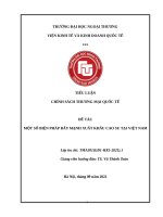 Một số biện pháp đẩy mạnh xuất khẩu cao su tại việt nam