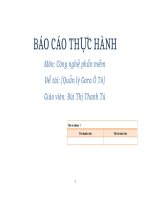 Báo cáo thực hành môn công nghệ phần mềm đề tài quản lý gara ô tô