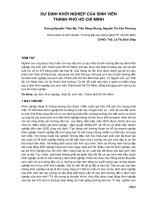 Dự định khởi nghiệp của sinh viên thành phố Hồ Chí Minh