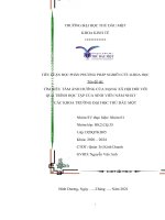 TÌM HIỂU TẦM ẢNH HƯỞNG CỦA MẠNG XÃ HỘI đối VỚI QUÁ TRÌNH HỌC TẬP CỦA SINH VIÊN NĂM NHẤT CÁC KHOA TRƯỜNG đại HỌC THỦ DẦU MỘT 