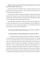 Tiểu luận cao học  CHINH SÁCH CONG quy trình hoạch định chính sách đối ngoại của  việt nam với ASEAN