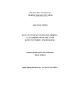 Quản lý xây dựng văn hóa nhà trường ở các trường trung học cơ sở huyện tuy phước, tỉnh bình định 