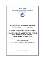 PHÂN TÍCH CHIẾN lược TRUYỀN THÔNG của NHÃN HÀNG CLOSE UP 