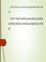 Triết bài 2 chương trình mới