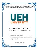  tiểu luận môn marketing quốc tế công ty  STARBUCKS COFFEE COMPANY 