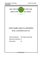 Quy trình lạnh đông quả vải