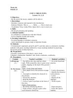 Giáo án môn Tiếng Anh lớp 3: Tuần 4 (Theo Công văn 2345 của Bộ GD&ĐT)