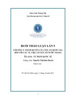 BUỔI THẢO LUẬN LẦN THỨ 5 CHƯƠNG 5 TPQT