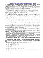 Câu hỏi và đáp án môn phương pháp nghiên cứu khoa học