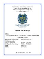 Khảo sát và nâng cấp máy ép bao bì tự động (đồ án tốt nghiệp) 