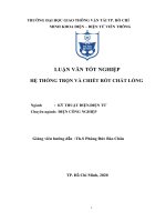 Thiết kế thi công hệ thống trộn và chiết rót hóa chất